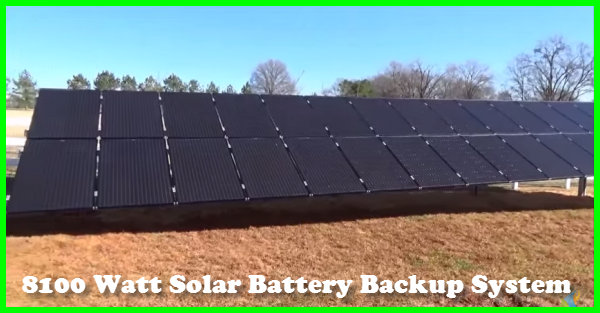 8100 watt solar battery backup system